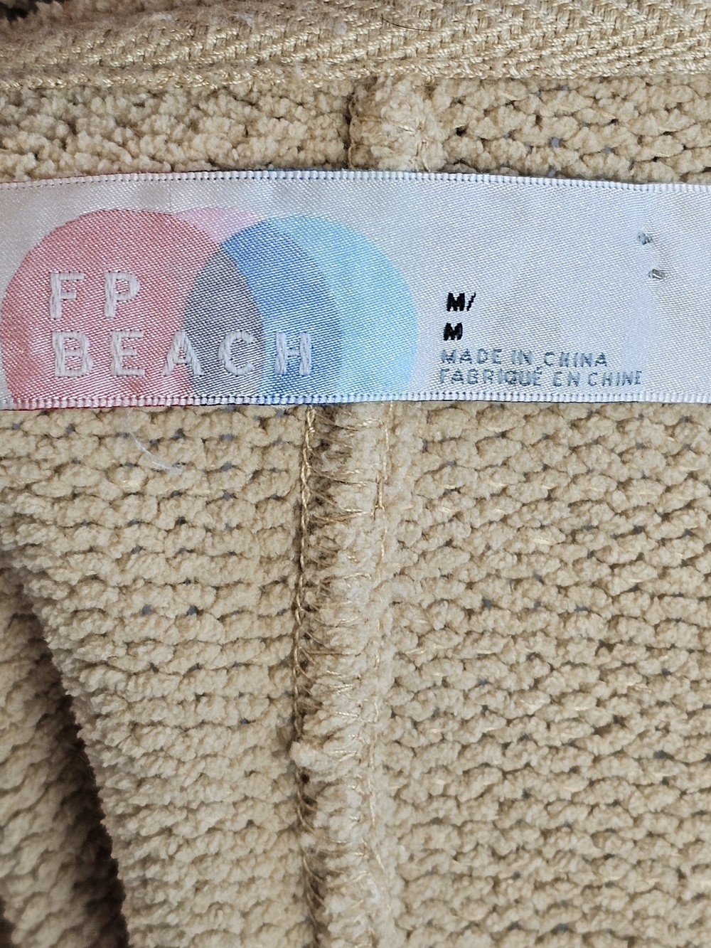 Free People Beach Tan Scoop Neck Lantern Sleeve Sweater Sz M - Picture 6 of 9